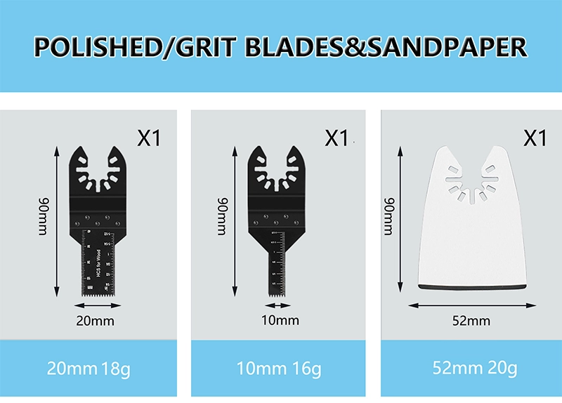 Grewin&Cowee 10mm 20mm 34mm 44m 65mm 70mm 72pcs Universal Wood Metal high-carbon steel Oscillating Multitool Quick Release Saw Blades Titanium Oscillating Saw Blades Metal Cutting Multitool Blades for Soft Metal Nails Hard Material and Wood Plastic, Multi Tool Blades Kits Chinese supplier - Image 4