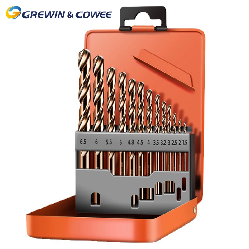 Grewin&Cowee 13pcs 19pcs 25pcs High quality High Speed Steel Drill Bits for Wood, Metal, Steel, Plastic, Aluminum Alloy Chinese supplier