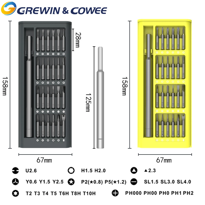 Grewin&Cowee 25pcs Set, Magnetic Screw Driver Tool Gifts for Men, Christmas Gifts for him , Repair Tool Kit for Macbook, Computer, Laptop, iPhone, PS4 PS5, Xbox, Switch, glasses, Watch Chinese supplier - obrazek 5