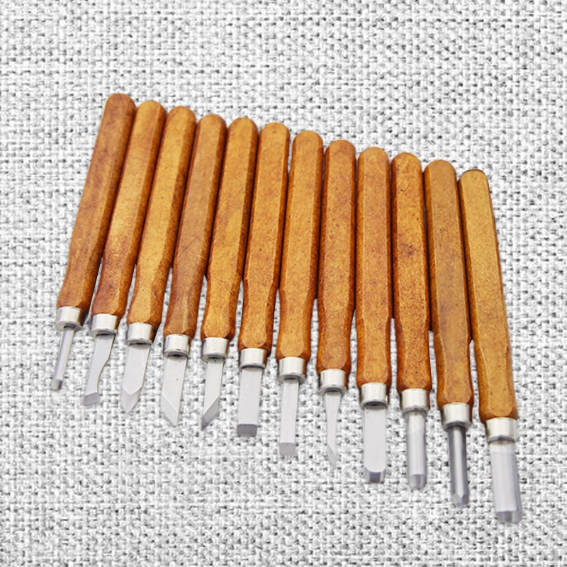Grewin&Cowee 7pcs 9pcs 12pcs SK2 carbon steel HRC62 High quality Wood Carving Knife Set Chinese supplier - Image 6