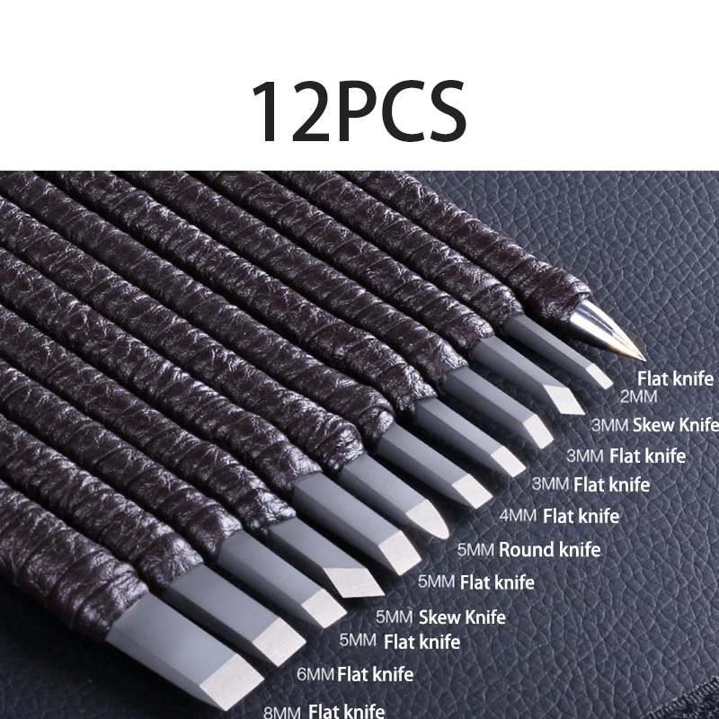 Grewin&Cowee 8pcs 10pcs 12pcs Tungsten steel High quality Wood Carving Knife Set Chinese supplier - Image 4